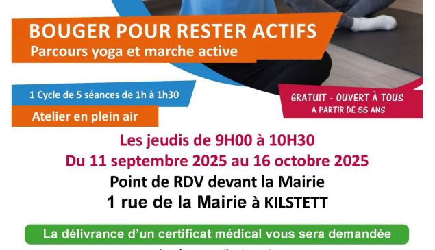 Bouger pour rester actifs : yoga et marche active à Kilstett