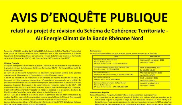 Avis d'enquête publique
