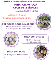 Initiation au yoga : septembre 2026 à février 2027