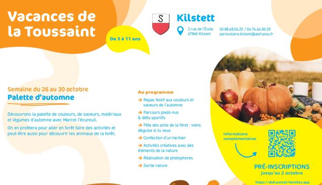 « Palette d’automne » avec l'ALEF (3-11 ans) « Palette d’automne » avec l'ALEF (3-11 ans)