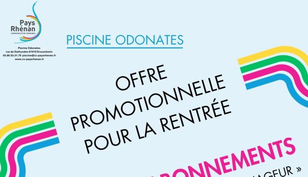 Offre promotionnelle - Piscine Odonates