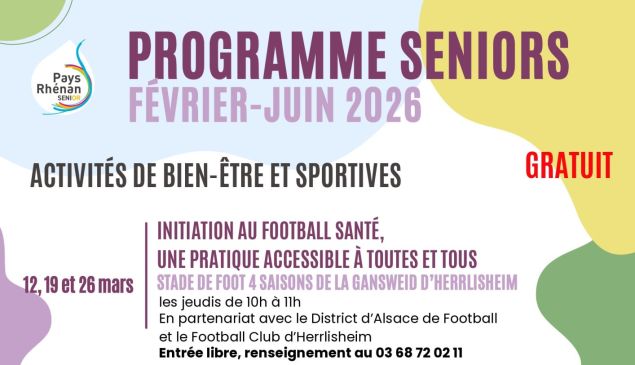 Programme S&eacute;niors - F&eacute;vrier &agrave; juin 2026