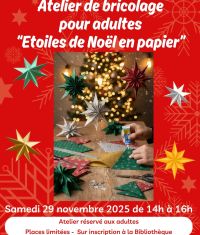 Atelier de bricolage de Noël pour adultes