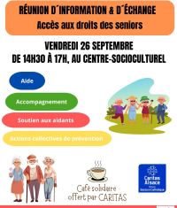Réunion d’information et d’échange – Accès aux droits des seniors