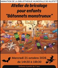 Atelier de bricolage d'Halloween pour enfants 