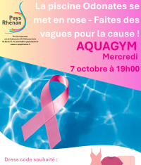 Octobre Rose : la Piscine Odonates se met en rose !